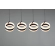 Trio DIOS függeszték fém, akril, fekete , fehér, LED, 32W, 2300-3000-4000K, 3200Lm - 331410432