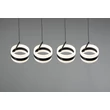 Trio DIOS függeszték fém, akril, fekete , fehér, LED, 32W, 2300-3000-4000K, 3200Lm - 331410432