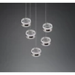 Trio DIOS függeszték fém, akril, nikkel , fehér, LED, 40W, 2300-3000-4000K, 4000Lm - 331430507