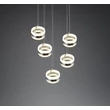 Trio DIOS függeszték fém, akril, nikkel , fehér, LED, 40W, 2300-3000-4000K, 4000Lm - 331430507