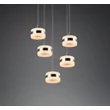 Trio DIOS függeszték fém, akril, nikkel , fehér, LED, 40W, 2300-3000-4000K, 4000Lm - 331430507