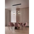 Trio MELITA függeszték fém, akril, fekete, fehér, sárgarézm LED, 21W, 2300-3000-4000K, 2500Lm - 331510680