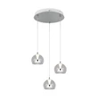 Trio FLYNT függeszték fém, üveg, fehér, áttetsző, LED, 24W, 2300-3000-4000K, 2640Lm - 331630306