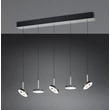 Trio GUANO függeszték fém, akril, nikkel, fekete, fehér, LED, 40W, 2300-3000-4000K, 4250Lm - 334410507