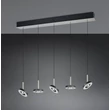 Trio GUANO függeszték fém, akril, nikkel, fekete, fehér, LED, 40W, 2300-3000-4000K, 4250Lm - 334410507