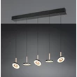 Trio GUANO függeszték fém, akril, nikkel, fekete, barna, fehér, LED, 40W, 2300-3000-4000K, 4250Lm - 334410565