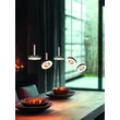 Trio GUANO függeszték fém, akril, nikkel, fekete, barna, fehér, LED, 40W, 2300-3000-4000K, 4250Lm - 334410565