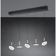 Trio GUANO függeszték fém, akril, nikkel, fekete, barna, fehér, LED, 40W, 2300-3000-4000K, 4250Lm - 334410565
