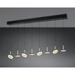 Trio GUANO függeszték fém, akril, nikkel, fekete, barna, fehér, LED, 64W, 2300-3000-4000K, 6800Lm - 334410865
