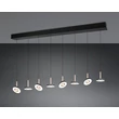 Trio GUANO függeszték fém, akril, nikkel, fekete, barna, fehér, LED, 64W, 2300-3000-4000K, 6800Lm - 334410865