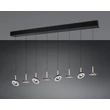 Trio GUANO függeszték fém, akril, nikkel, fekete, barna, fehér, LED, 64W, 2300-3000-4000K, 6800Lm - 334410865