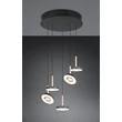 Trio GUANO függeszték fém, akril, nikkel, fekete, barna, fehér, LED, 40W, 2300-3000-4000K, 4250Lm - 334430565