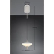Trio KEATON függeszték fém, akril, szürke, fehér, LED, 10W, 2300-3000-4000K, 1200Lm - 340210176