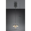 Trio KEATON függeszték fém, akril, fekete, arany, fehér, LED, 10W, 2300-3000-4000K, 1200Lm - 340210180