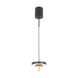 Trio KEATON függeszték fém, akril, fekete, arany, fehér, LED, 10W, 2300-3000-4000K, 1200Lm - 340210180