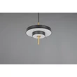 Trio KEATON függeszték fém, akril, fekete, arany, fehér, LED, 10W, 2300-3000-4000K, 1200Lm - 340210180
