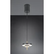 Trio KEATON függeszték fém, akril, fekete, arany, fehér, LED, 10W, 2300-3000-4000K, 1200Lm - 340210180