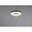 Trio KEATON függeszték fém, akril, fekete, arany, fehér, LED, 10W, 2300-3000-4000K, 1200Lm - 340210180
