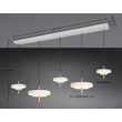 Trio KEATON függeszték fém, akril, szürke, fehér, LED, 50W, 2300-3000-4000K, 5900Lm - 340210576