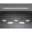 Trio KEATON függeszték fém, akril, szürke, fehér, LED, 50W, 2300-3000-4000K, 5900Lm - 340210576