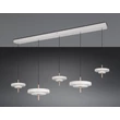 Trio KEATON függeszték fém, akril, szürke, fehér, LED, 50W, 2300-3000-4000K, 5900Lm - 340210576