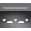 Trio KEATON függeszték fém, akril, szürke, fehér, LED, 50W, 2300-3000-4000K, 5900Lm - 340210576