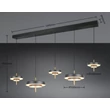 Trio KEATON függeszték fém, akril, fekete, arany, fehér, LED, 50W, 2300-3000-4000K, 5900Lm - 340210580