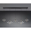 Trio KEATON függeszték fém, akril, fekete, arany, fehér, LED, 50W, 2300-3000-4000K, 5900Lm - 340210580