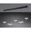 Trio KEATON függeszték fém, akril, fekete, arany, fehér, LED, 50W, 2300-3000-4000K, 5900Lm - 340210580