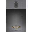 Trio KEATON függeszték fém, akril, fekete, arany, fehér, LED, 34,5W, 2300-3000-4000K, 4000Lm - 340219180