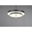 Trio KEATON függeszték fém, akril, fekete, arany, fehér, LED, 34,5W, 2300-3000-4000K, 4000Lm - 340219180