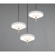 Trio KEATON függeszték fém, akril, szürke, fehér, LED, 30W, 2300-3000-4000K, 3600Lm - 340230376