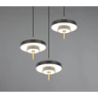 Trio KEATON függeszték fém, akril, fekete, arany, fehér, LED, 30W, 2300-3000-4000K, 3600Lm - 340230380