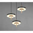 Trio KEATON függeszték fém, akril, fekete, arany, fehér, LED, 30W, 2300-3000-4000K, 3600Lm - 340230380
