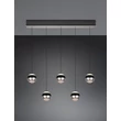 Trio ORBIT függeszték fém, fekete, nikkel, LED, 8W, 960lm, 2300K-3000K-4000K - 344410507
