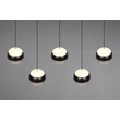 Trio ORBIT függeszték fém, fekete, nikkel, LED, 8W, 960lm, 2300K-3000K-4000K - 344410507