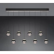 Trio ORBIT függeszték fém, fekete, nikkel, LED, 8W, 960lm, 2300K-3000K-4000K - 344410807