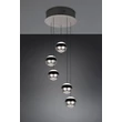 Trio ORBIT függeszték fém, fekete, nikkel, LED, 8W, 960lm, 2300K-3000K-4000K - 344430507