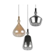 Trio ALDEA függeszték fém, üveg, fehér, króm, borostyán, E14 - 349430317