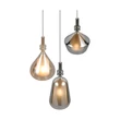 Trio ALDEA függeszték fém, üveg, fehér, króm, borostyán, E14 - 349430317