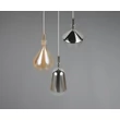 Trio ALDEA függeszték fém, üveg, fehér, króm, borostyán, E14 - 349430317