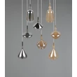 Trio ALDEA függeszték fém, üveg, fehér, króm, borostyán, E14 - 349430817