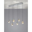 Trio VERANO függeszték fém, kristály, króm, áttetsző, LED, 39W, 3960lm, 2300K-3000K-4000K - 354510606