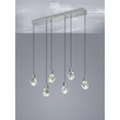 Trio VERANO függeszték fém, kristály, króm, áttetsző, LED, 39W, 3960lm, 2300K-3000K-4000K - 354510606