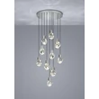 Trio VERANO függeszték fém, kristály, króm, áttetsző, LED, 27.5W, 3300lm, 2300K-3000K-4000K - 354531006