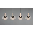 Trio CELESTE függeszték, fém, üveg, fekete, króm, LED, 28W, 3000lm, 3000K - Trio-354910432