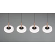 Trio CELESTE függeszték, fém, üveg, fekete, fehér, LED, 28W, 3000lm, 3000K - Trio-354910465