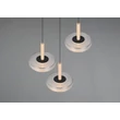 Trio CELESTE függeszték, fém, üveg, fekete, króm, LED, 21W, 2250lm, 3000K - Trio-354930332