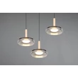 Trio CELESTE függeszték, fém, üveg, fekete, króm, LED, 21W, 2250lm, 3000K - Trio-354930332