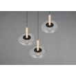 Trio CELESTE függeszték, fém, üveg, fekete, króm, LED, 21W, 2250lm, 3000K - Trio-354930332